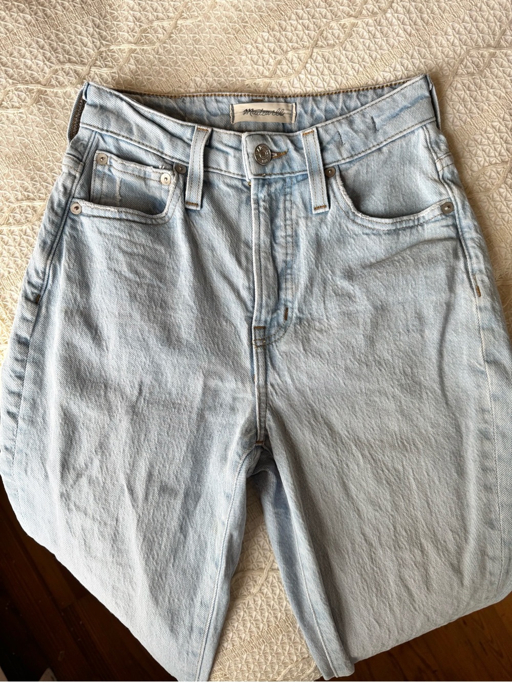 Madewell Perfect Vintage Straight Jeans Light Wash
